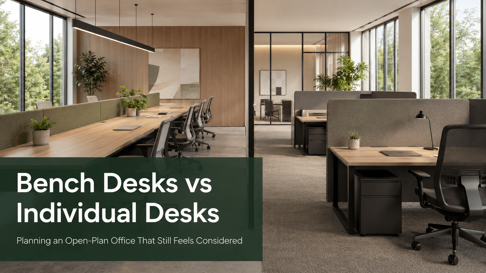 Bench Desks vs Individual Desks: Planning an Open-Plan Office That Still Feels Considered