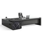 black marble modern l shaped executive desk kaguyasuLBZ 2135 detailed images 6