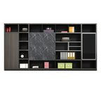 black marble modern l shaped executive desk kaguyasuLBZ 2135 main images 7