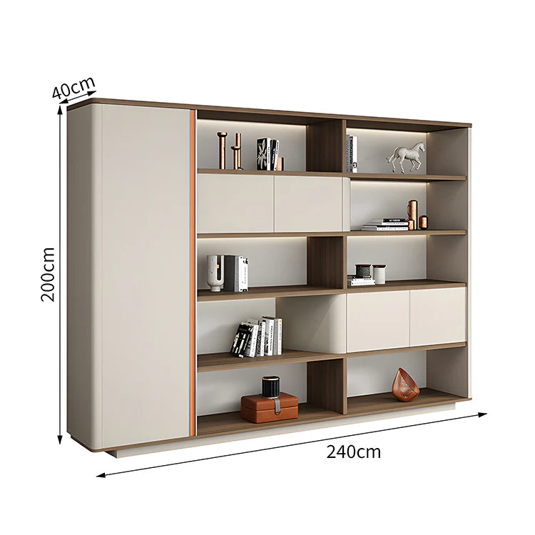 bookcase display cabinet with glass doors and lights kaguyasuMG LBG CH31 detailed images 2