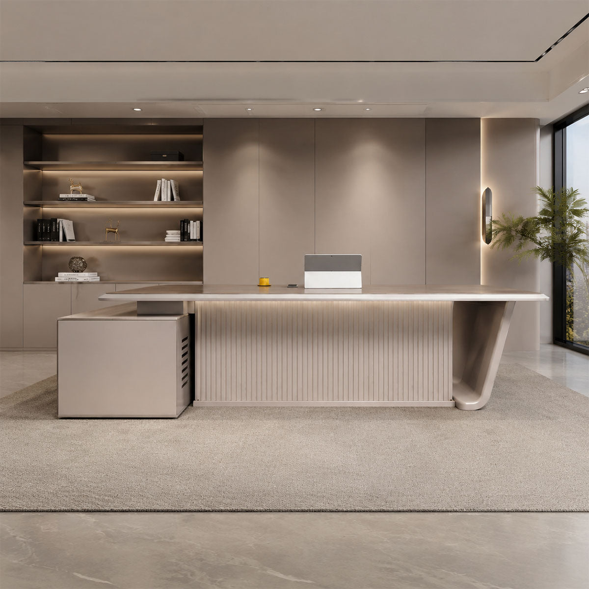 Modern Office Desk with Drawers - Executive Desk - product image 2