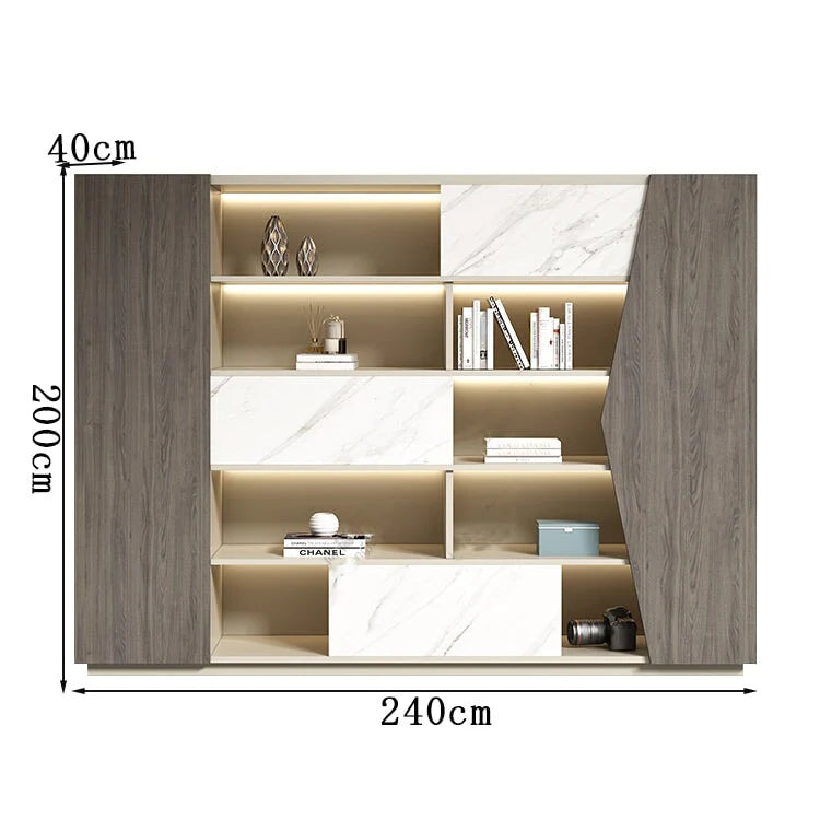 executive wooden bookcase cabinets and display cabinets kaguyasuLBG K039 main images 9