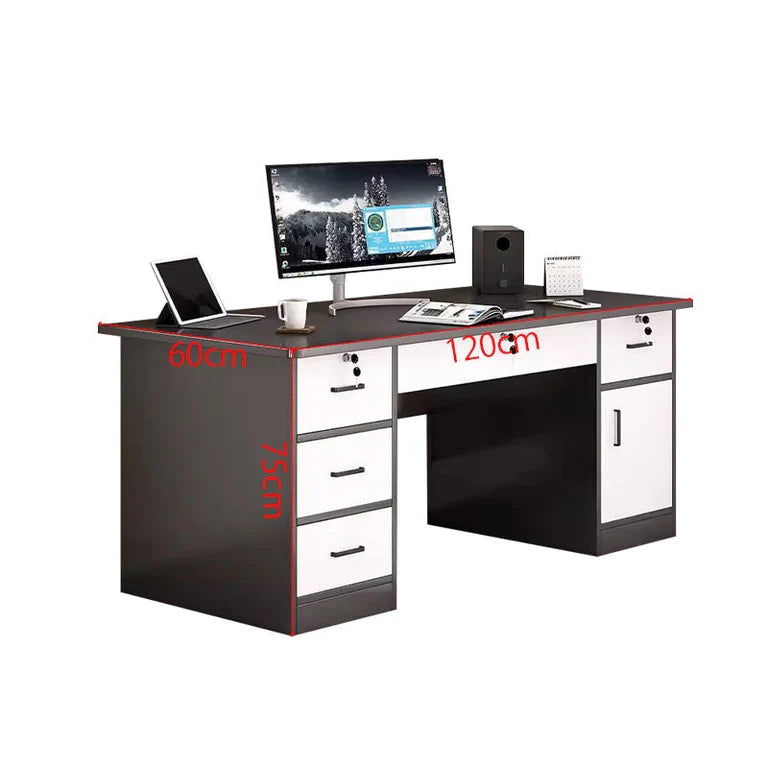 Home Office Computer Desk | Desk with 2 Drawers | Kaguyasu Secondary image