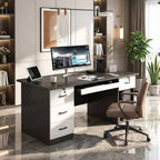 home office computer desk desk with 2 drawers kaguyasuBGZ 2022 main images 3