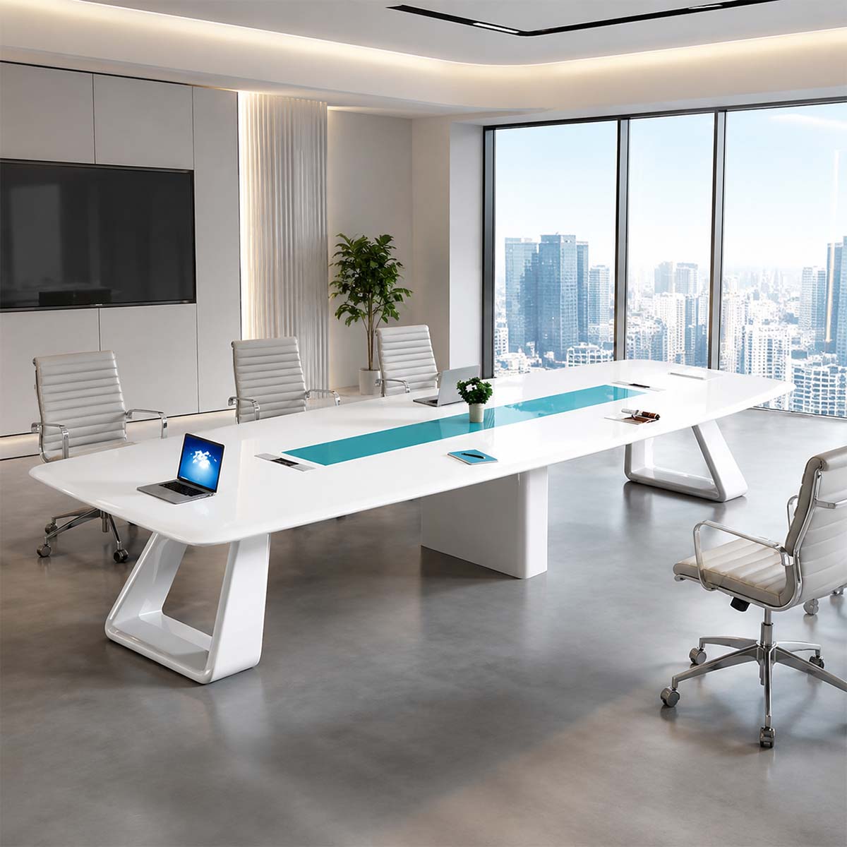 innovative meeting workspace luxury computer desk for officeHYZ 7178 main images 2