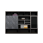 l shaped executive desk dark wood desk with storage kaguyasuLBZ 701 main images 13
