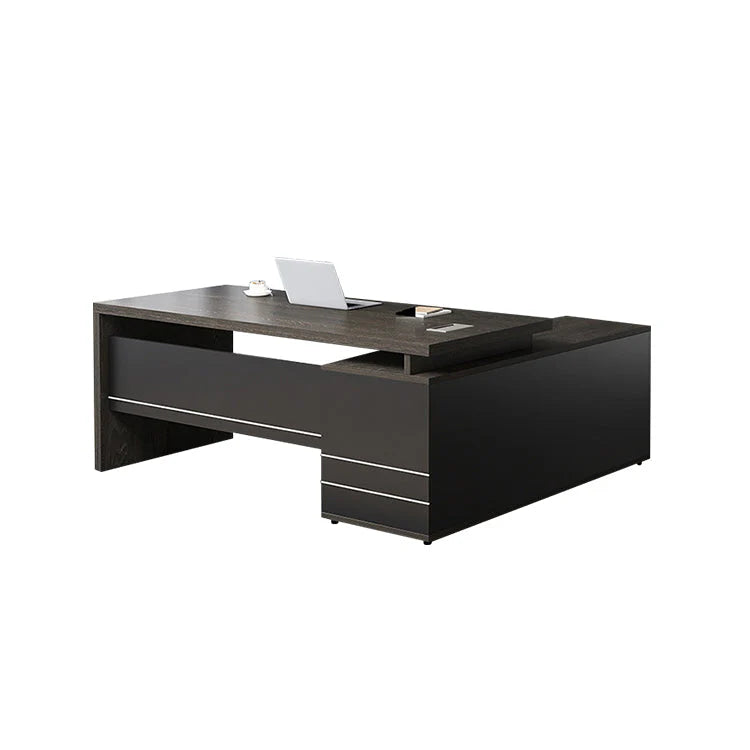 l shaped executive desk fluted wood office desk kaguyasuLBZ M080 main images 8