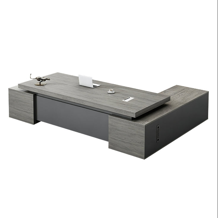 Bureau de direction d'angle Kaguyasu LBZ-1066 avec armoire latérale de rangement