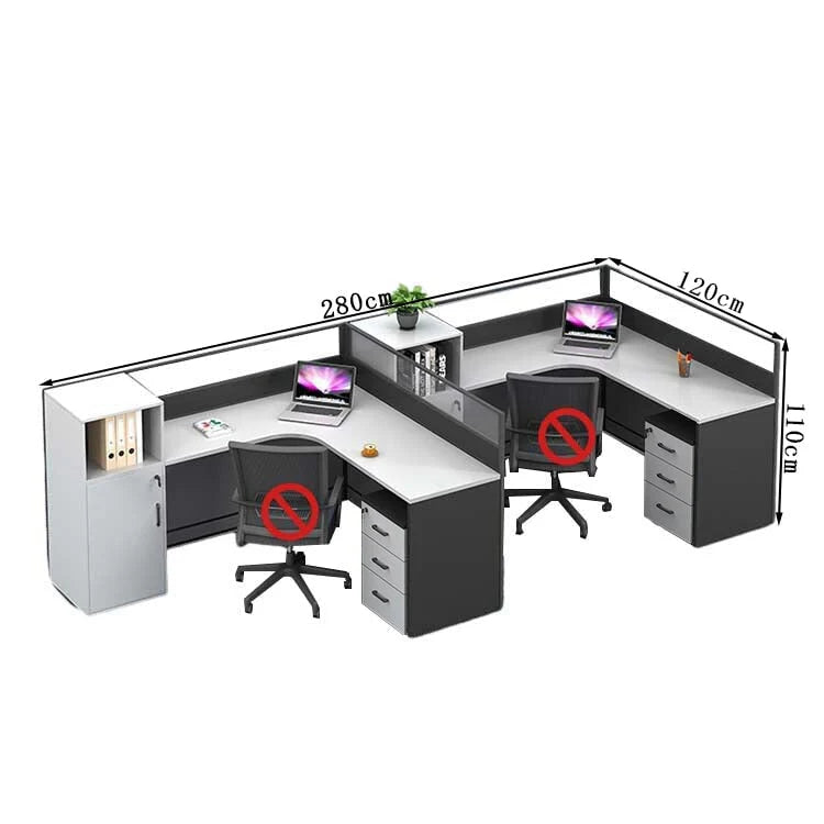 l shaped office desk work station kaguyasuBGZ k 209 main images 14
