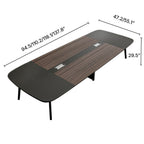 Rectangular Conference Table - 12-Seat Wooden Desk - product image 15