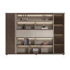 large brown bookcase cabinets and display cabinets kaguyasuLBG K005 main images 2