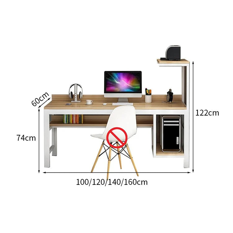 large computer desk desk with back panel kaguyasuBGZ 169 detailed images 1