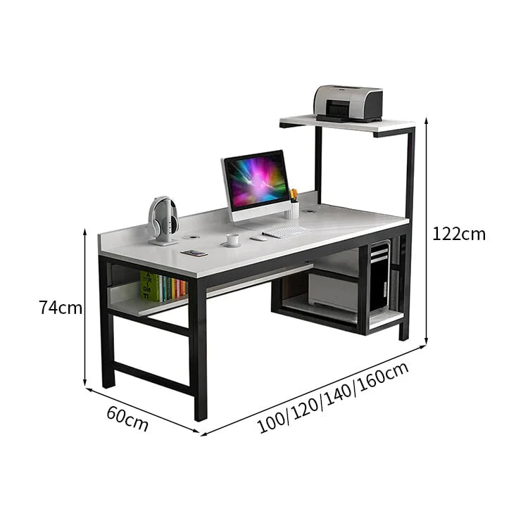 large computer desk desk with back panel kaguyasuBGZ 169 detailed images 7