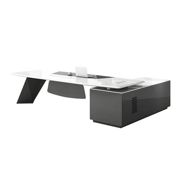 Luxury Executive Desk | High Gloss L-Shaped Desk | Kaguyasu Secondary image