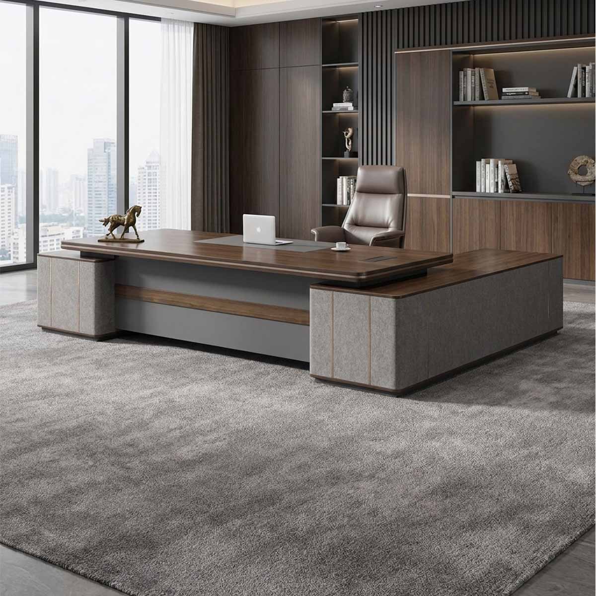 luxury executive office desk corner desk with storage kaguyasuLBZ 10143 main images 6 Main image