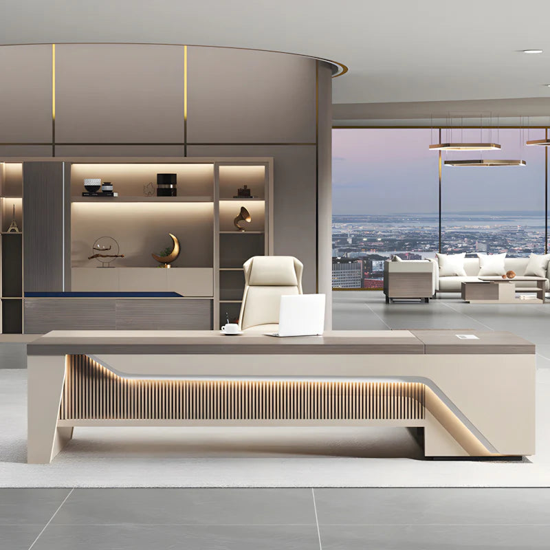 luxury executive office desk desk with filing cabinet kaguyasuLBZ 2109 main images 25