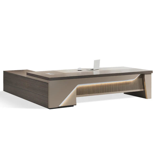 Luxury Executive Office Desk | Desk with Filing Cabinet | Kaguyasu Secondary image