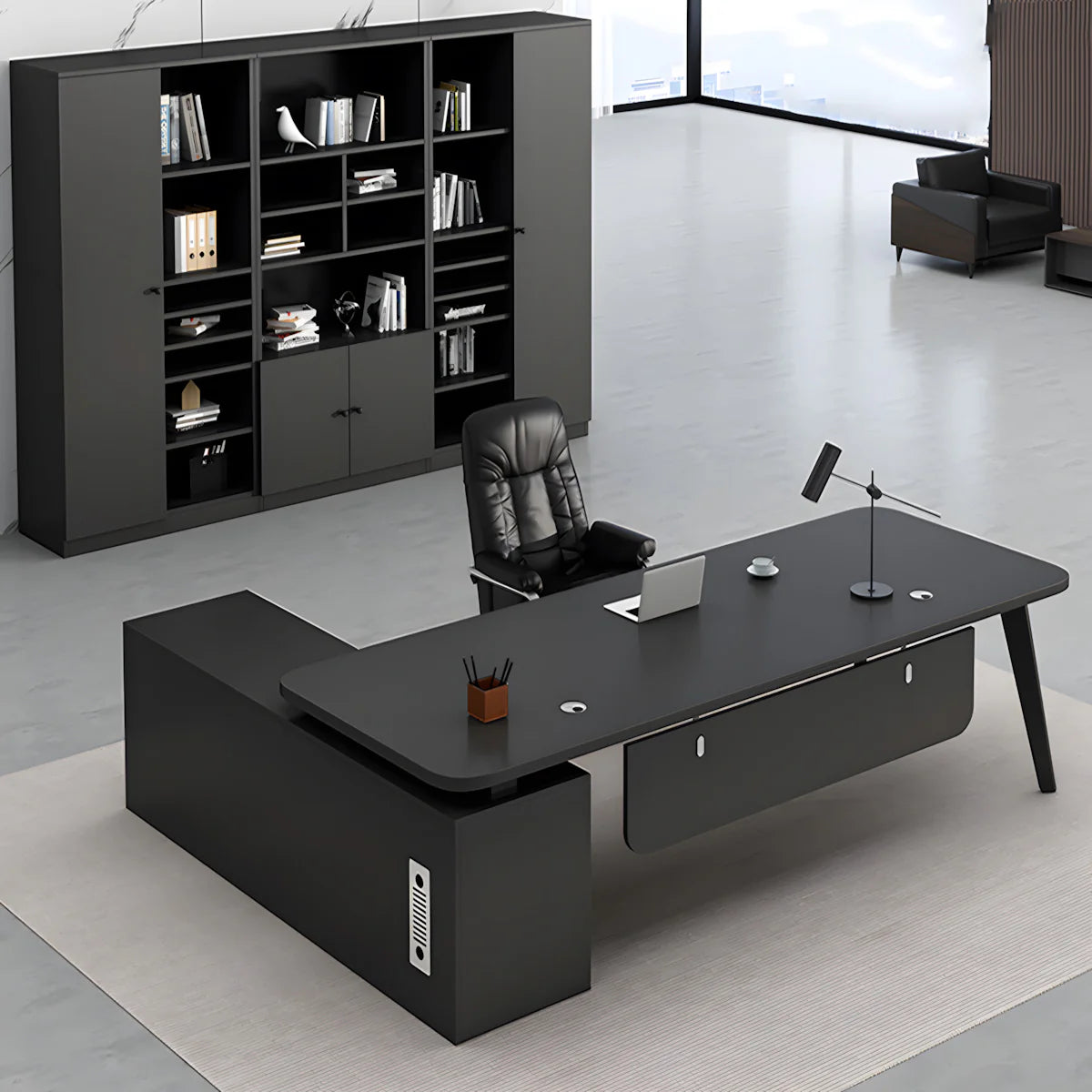 luxury executive office desk l shaped office desk kaguyasuLBZ 1078 main images 34