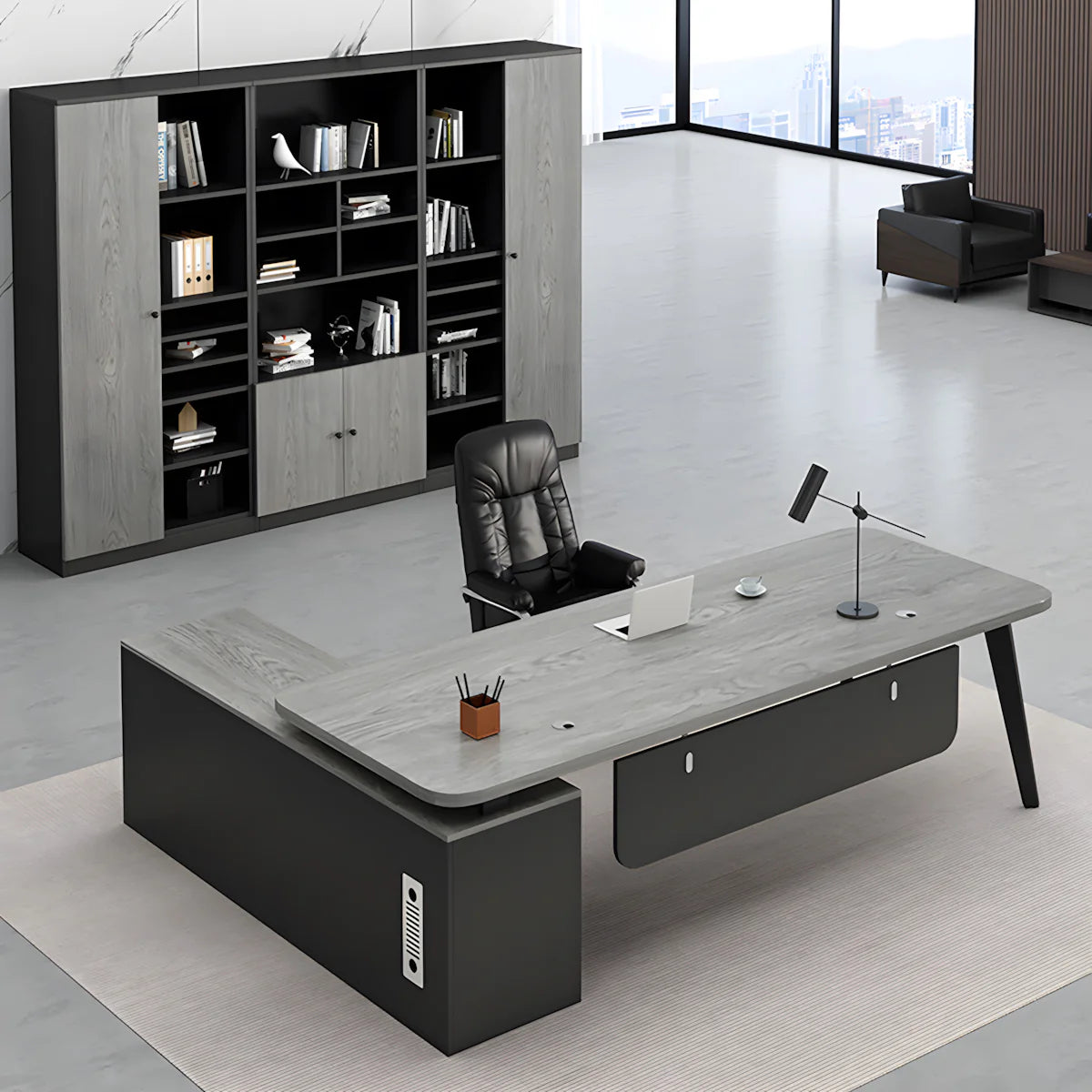 luxury executive office desk l shaped office desk kaguyasuLBZ 1078 main images 56 Main image