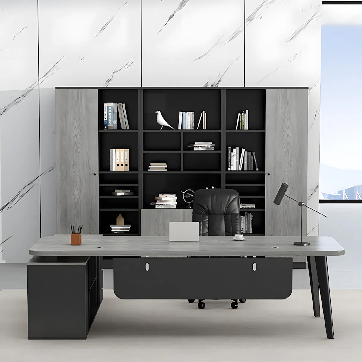 luxury executive office desk l shaped office desk kaguyasuLBZ 1078 main images 57