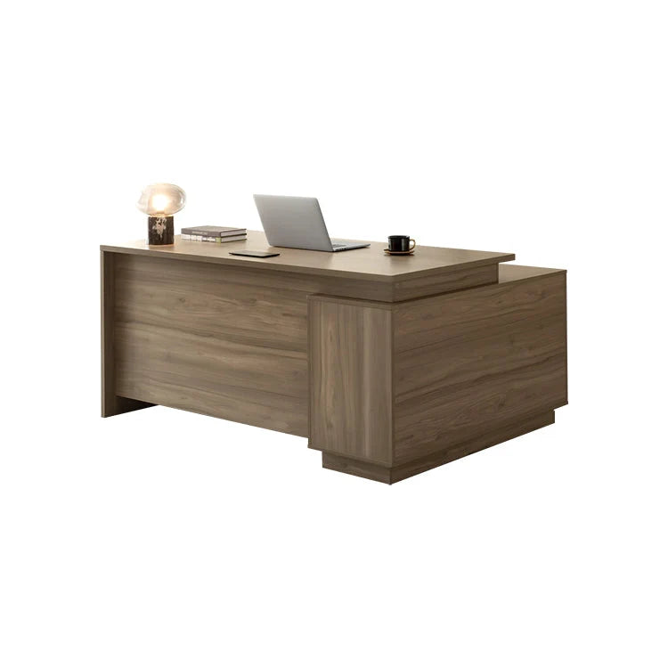 Walnut Executive Desk with Return, Storage and Power Secondary image