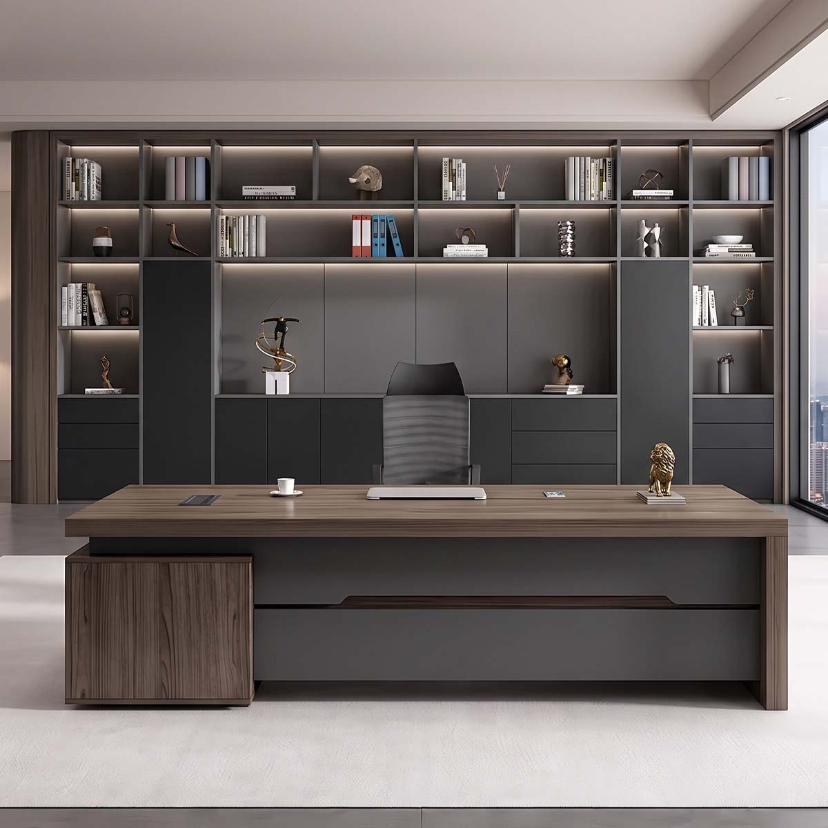 main image executive desk with drawers combination lock LBZ T109 2 Main image