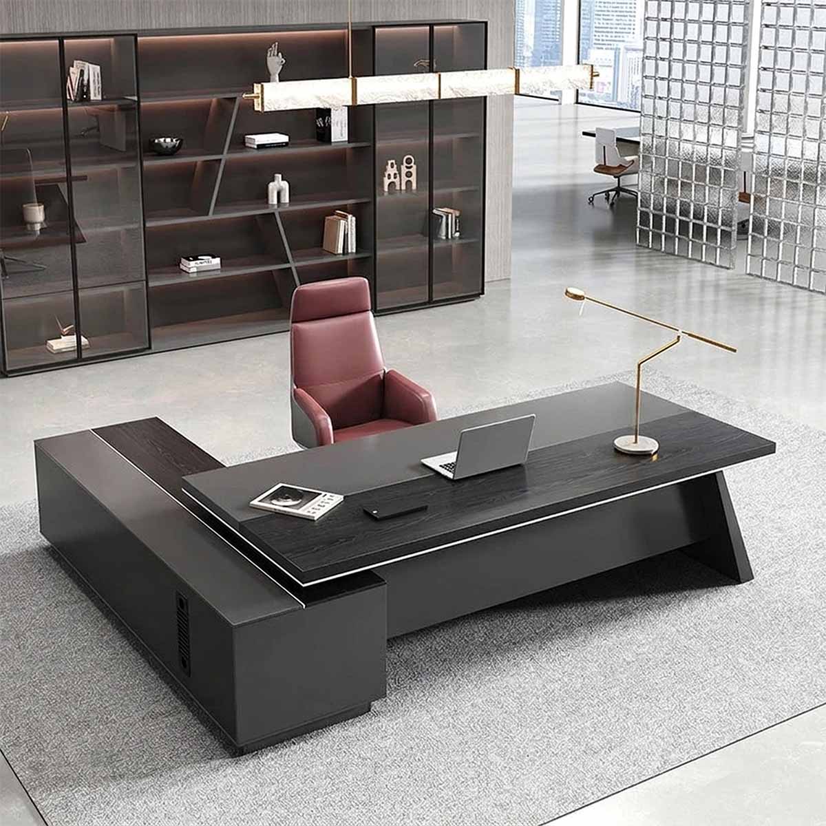 main image l shaped executive desk with file drawers LBZ 2189 2 Main image