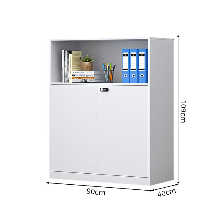 minimalist bookshelf unit white steel cupboard display kaguyasuCWG C080 main image 2