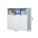 minimalist bookshelf unit white steel cupboard display kaguyasuCWG C080 main image 4