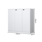 minimalist bookshelf unit white steel cupboard display kaguyasuCWG C080 main image 8
