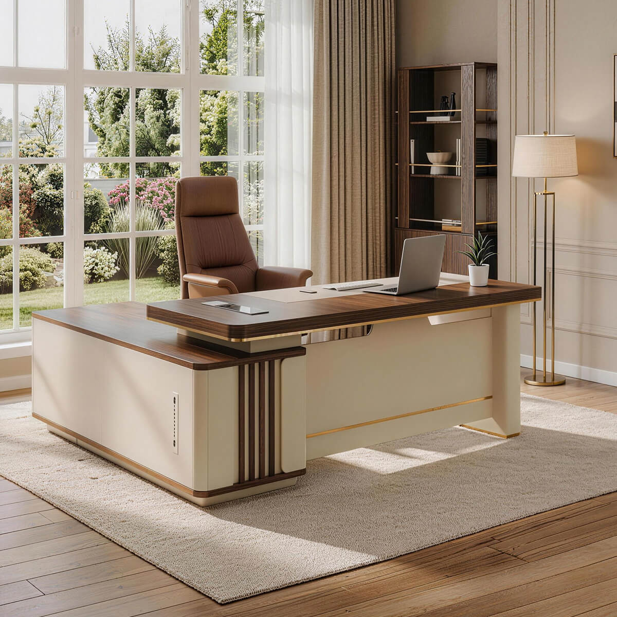 minimalist corner desk executive desk with lock kaguyasuLBZ 7214 main images Main image