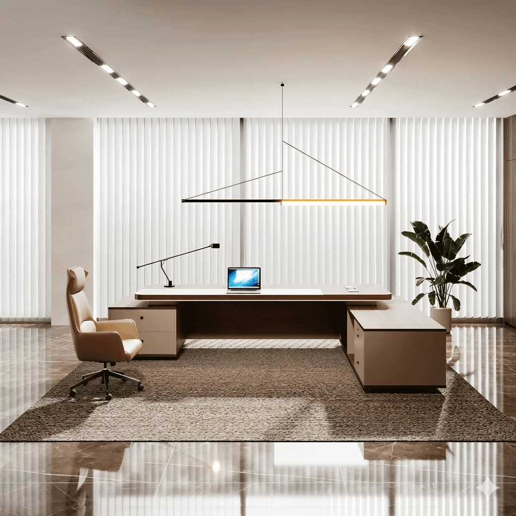 minimalist corner desk executive desk with lock kaguyasuLBZ 7214 main images 2