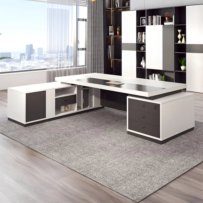 modern boss desk two tone l shaped executive desk kaguyasuLBZ 2191 main images 11