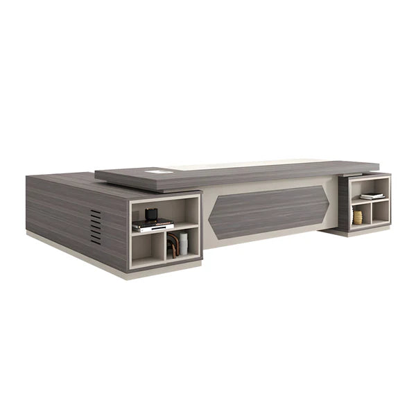 Modern Boss Desk | Two-Tone L-Shaped Executive Desk | Kaguyasu Secondary image