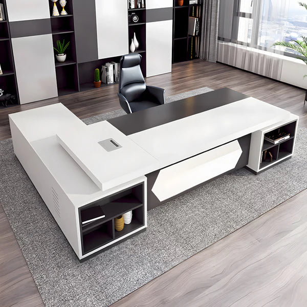 modern boss desk two tone l shaped executive desk kaguyasuLBZ 2191 main images 37