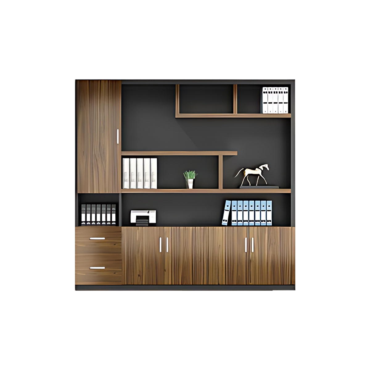 modern executive desk walnut desk with storage drawers kaguyasuLBZ 754 main images 20