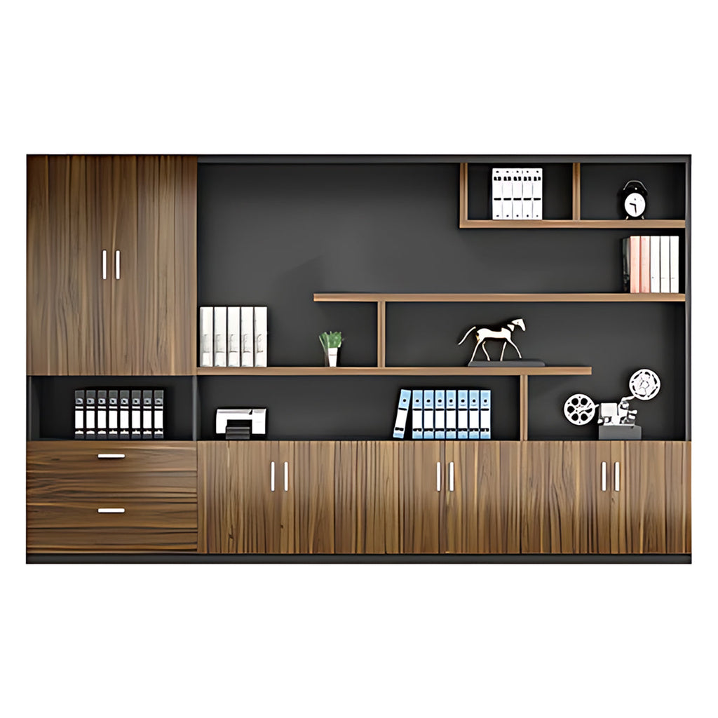 modern executive desk walnut desk with storage drawers kaguyasuLBZ 754 main images 22