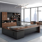 modern executive desk walnut desk with storage drawers kaguyasuLBZ 754 main images 23