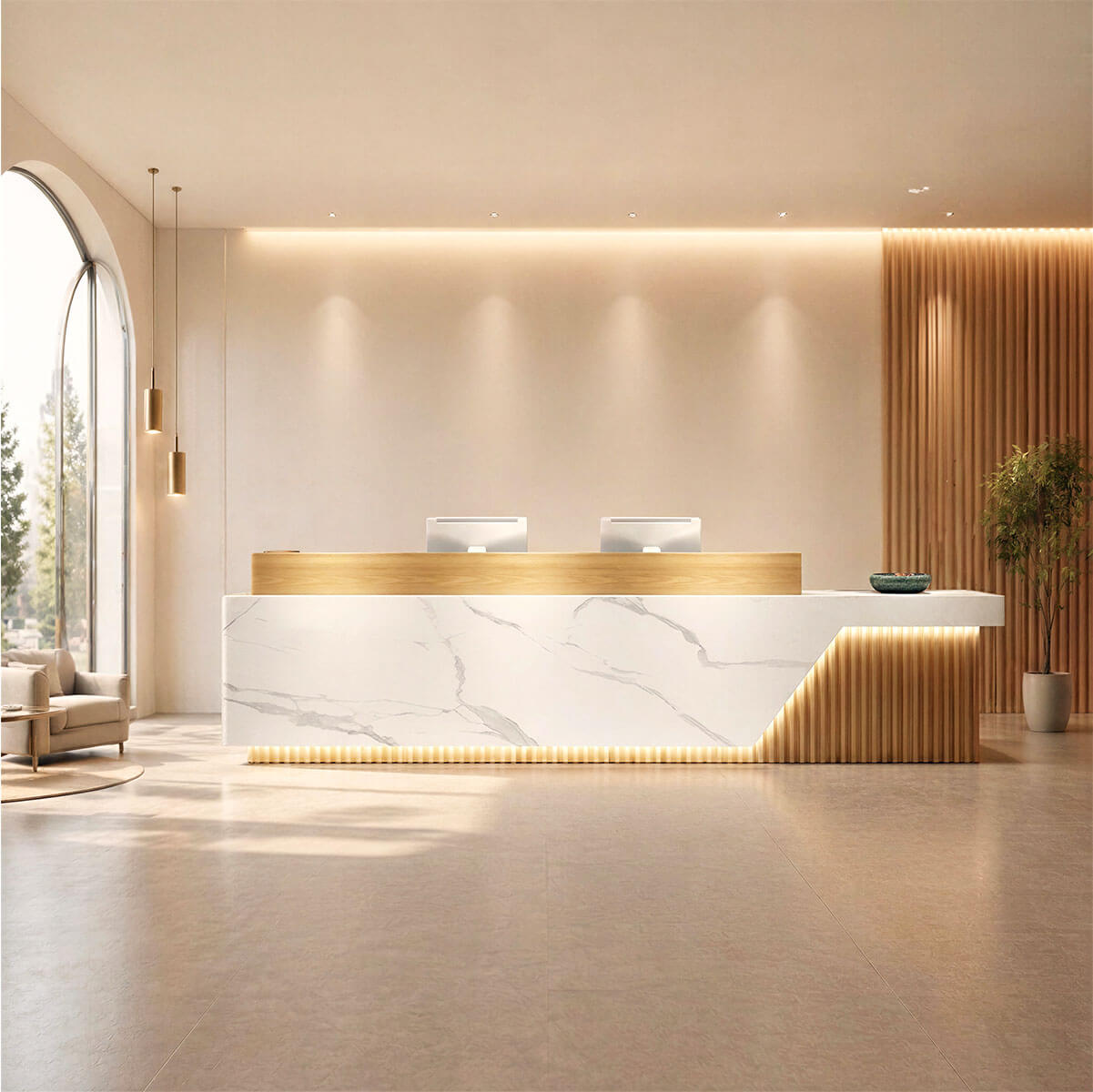 modern office reception desk color blocked reception desk kaguyasuJDT 1094 main images 3