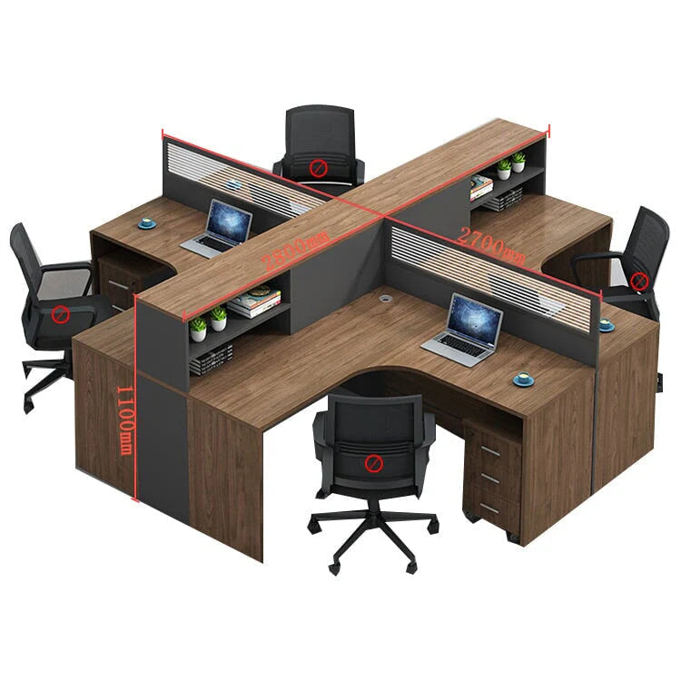 Office Desk | L Shaped Desk with Hutch | Kaguyasu Secondary image