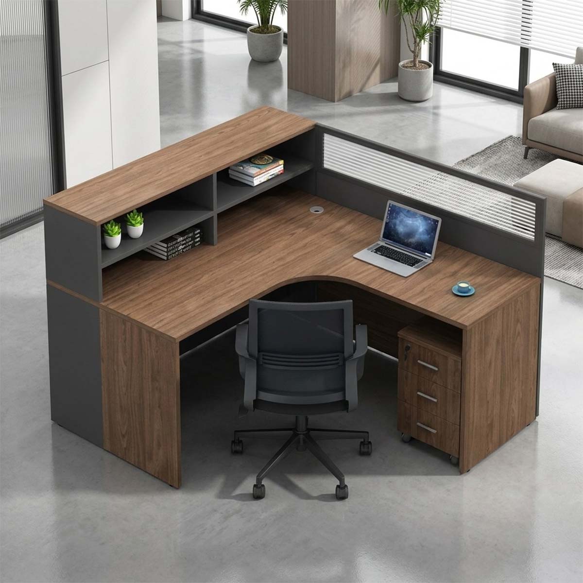 office desk l shaped desk with hutch kaguyasuBGZ 224 main images 4