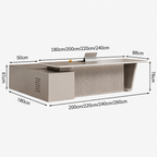 overall dimensions modern office desk with drawers executive desk lbz m044