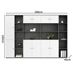 premium executive bookcase oak display cabinet design kaguyasuCWG S056 detailed images 4