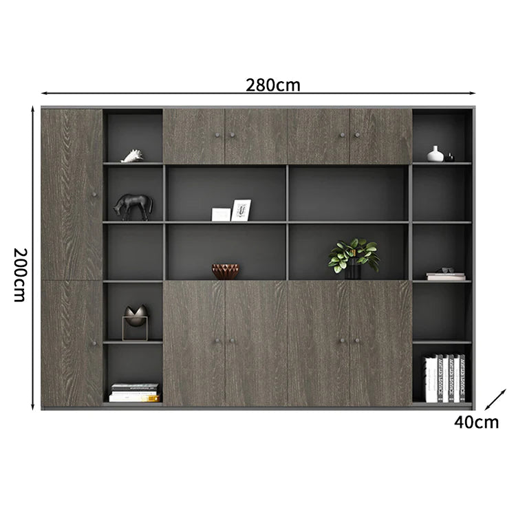 premium executive bookcase oak display cabinet design kaguyasuCWG S056 detailed images 5