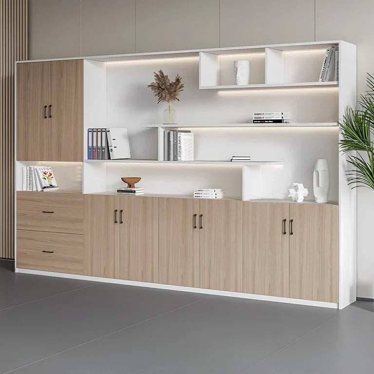 premium white bookcase cabinets and display cabinets kaguyasuCWG K098 main images 1 Main image