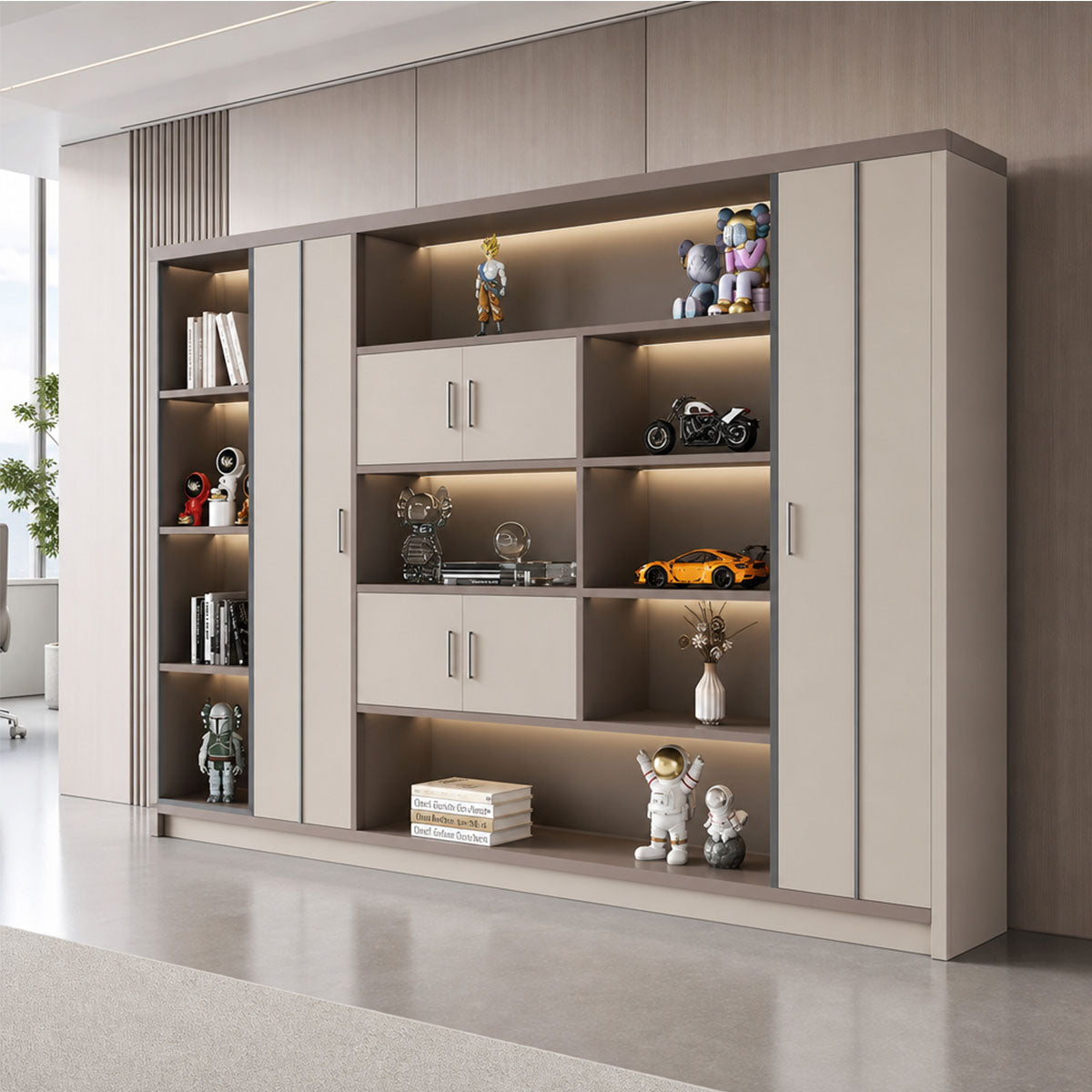 robust shelf shelving large capacity wood bookcase kaguyasuCWG K054 main images 4
