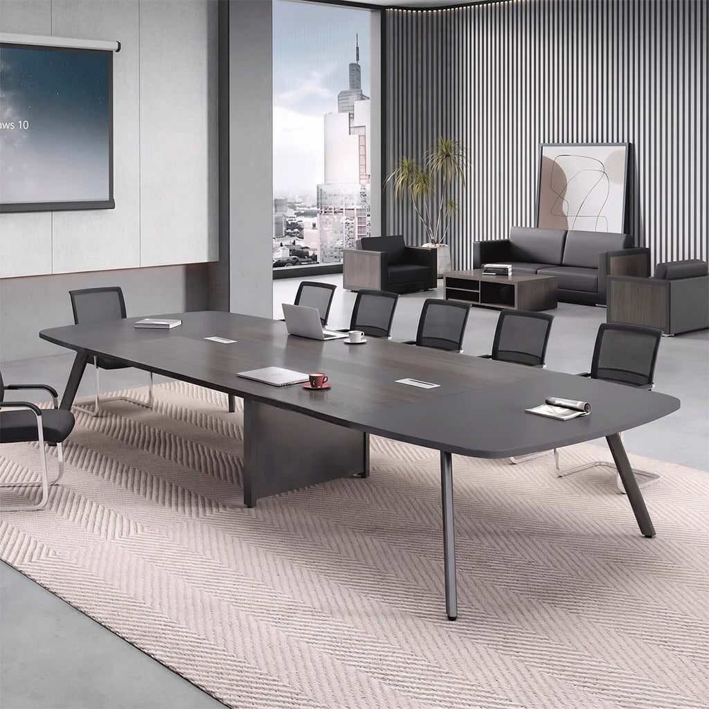 Rectangular Conference Table - 12-Seat Wooden Desk - product image 4