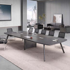 Rectangular Conference Table - 12-Seat Wooden Desk - product image 4