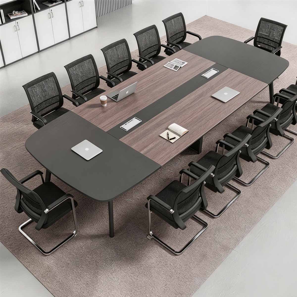 Rectangular Conference Table - 12-Seat Wooden Desk - product image 2