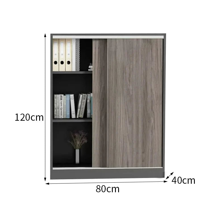 sleek grey bookcase eco friendly shelves with wood kaguyasuCWG m 034 detailed images 2